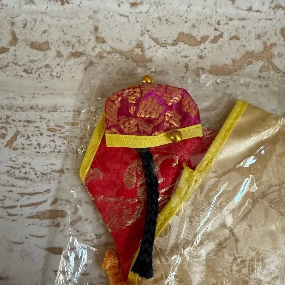 Wine bottle covers Chinese dress style set of 2